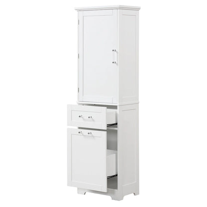 Storage Cabinet with Drawers and Adjustable Shelf