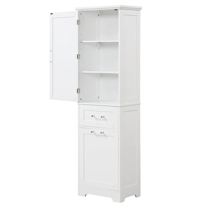 Storage Cabinet with Drawers and Adjustable Shelf