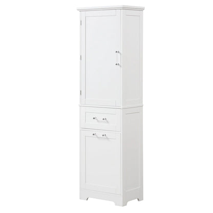 Storage Cabinet with Drawers and Adjustable Shelf