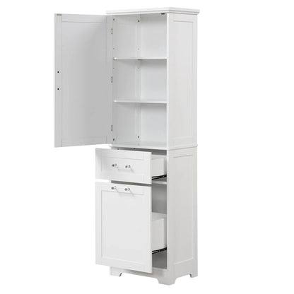 Storage Cabinet with Drawers and Adjustable Shelf