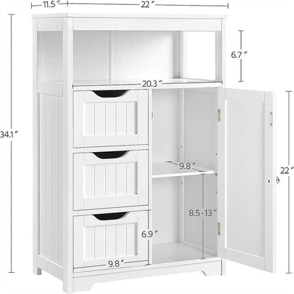 Bathroom Floor Cabinet Wooden Storage