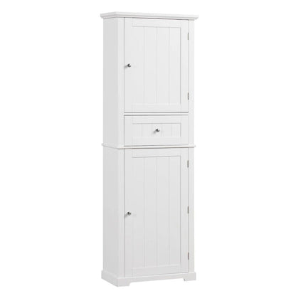 Tall Bathroom Storage Cabinet Freestanding Storage Cabinet with Drawer and Adjustable Shelf