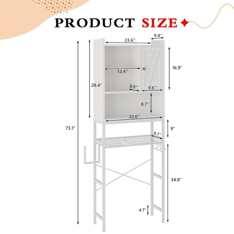 Mieres Wooden Bathroom Over The Toilet Storage Cabinet - N/A