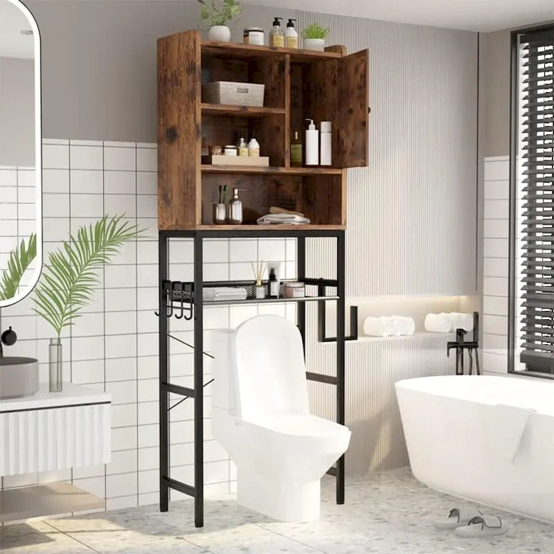 Mieres Wooden Bathroom Over The Toilet Storage Cabinet - N/A