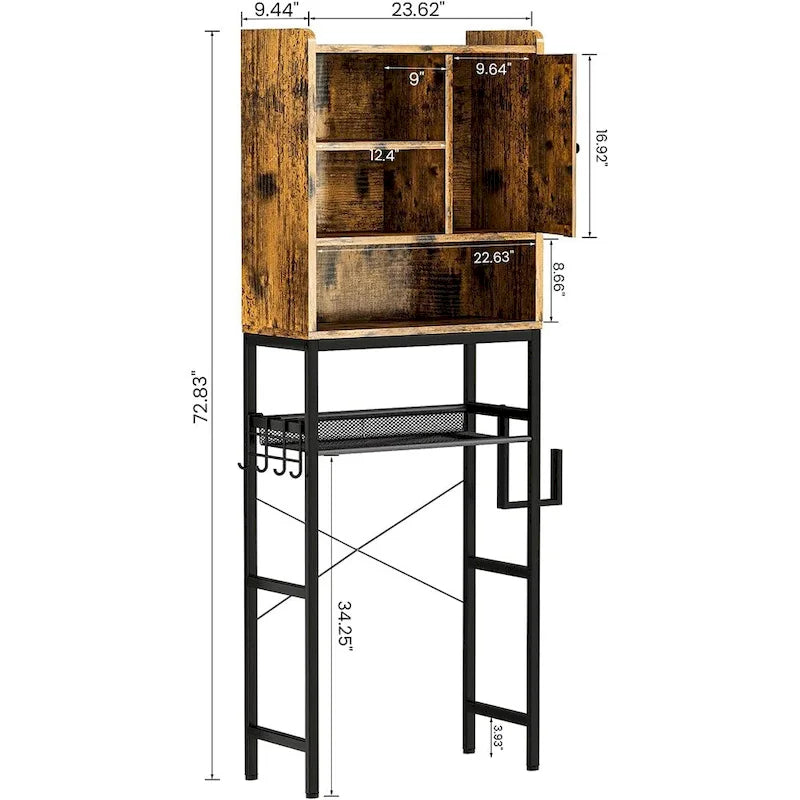 Mieres Wooden Bathroom Over The Toilet Storage Cabinet - N/A