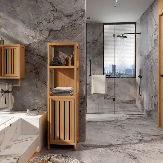 Large Capacity Multifunctional Bamboo Storage Cabinet Furniture