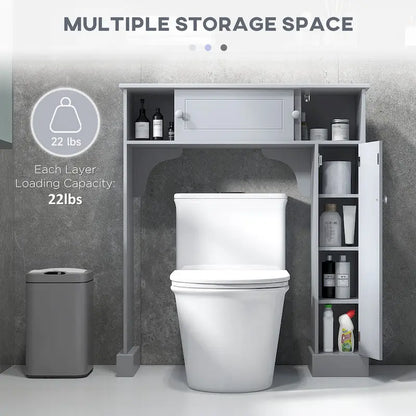 Over the Toilet Storage Cabinet w/ Adjustable Shelves, Toilet Rack