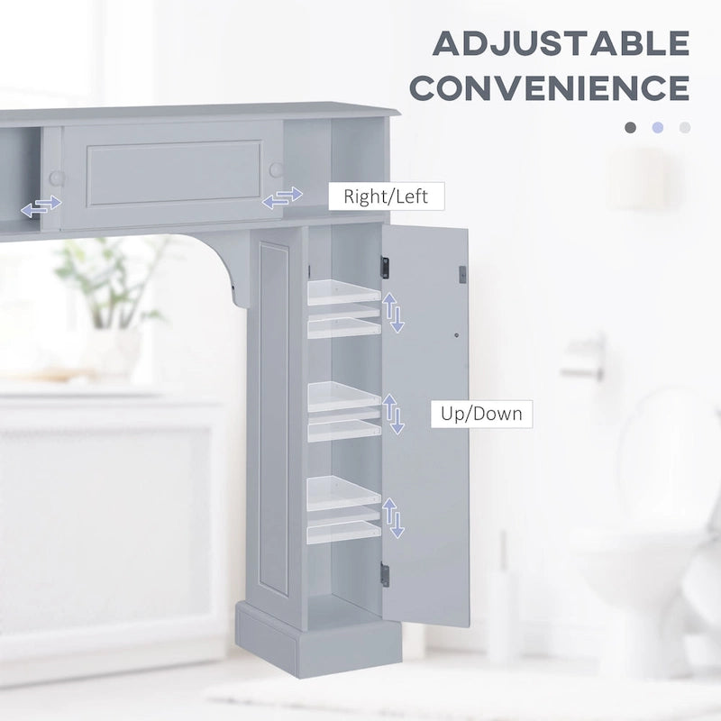 Over the Toilet Storage Cabinet w/ Adjustable Shelves, Toilet Rack