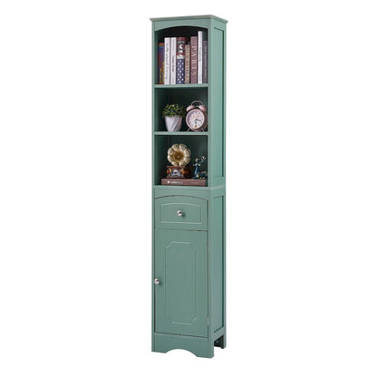 Tall Bathroom Cabinet Freestanding Storage Cabinet with Drawer - 13.4 in * 9.1 in * 66.9 in