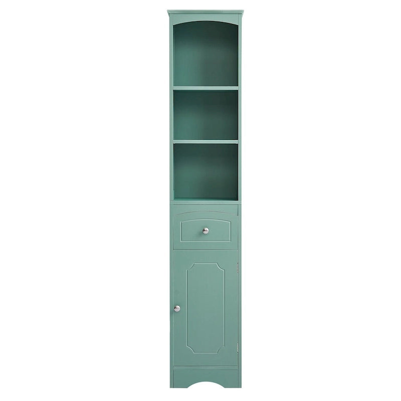 Tall Bathroom Cabinet Freestanding Storage Cabinet with Drawer - 13.4 in * 9.1 in * 66.9 in
