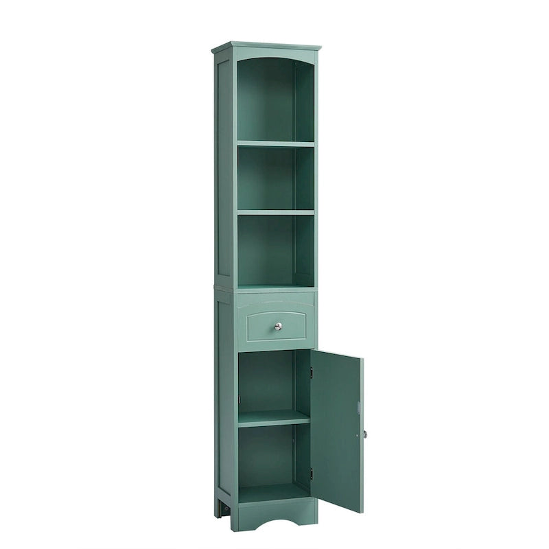 Tall Bathroom Cabinet Freestanding Storage Cabinet with Drawer - 13.4 in * 9.1 in * 66.9 in