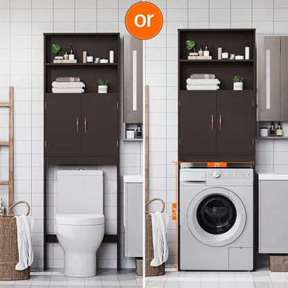Over the Toilet Storage Cabinet - 8D x 25W x 77H