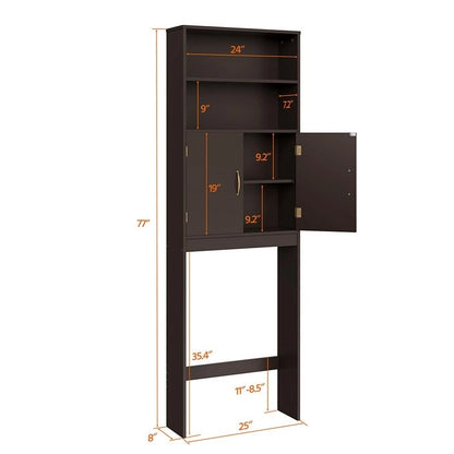 Over the Toilet Storage Cabinet - 8D x 25W x 77H