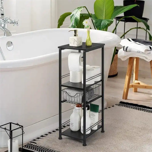 Bathroom Storage Cabinet Freestanding Bathroom Shelf with Drawer - 11D x 10W x 27.99H