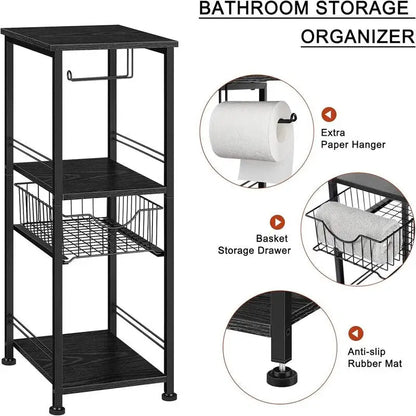 Bathroom Storage Cabinet Freestanding Bathroom Shelf with Drawer - 11D x 10W x 27.99H