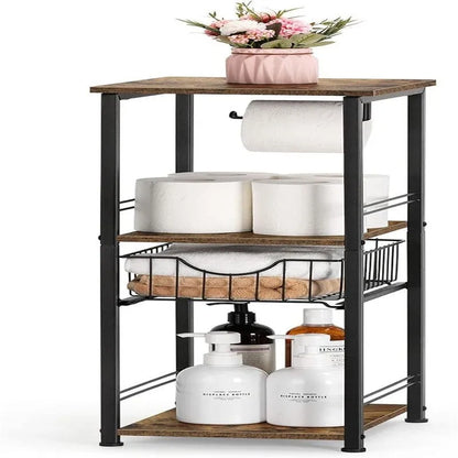 Bathroom Storage Cabinet Freestanding Bathroom Shelf with Drawer - 11D x 10W x 27.99H