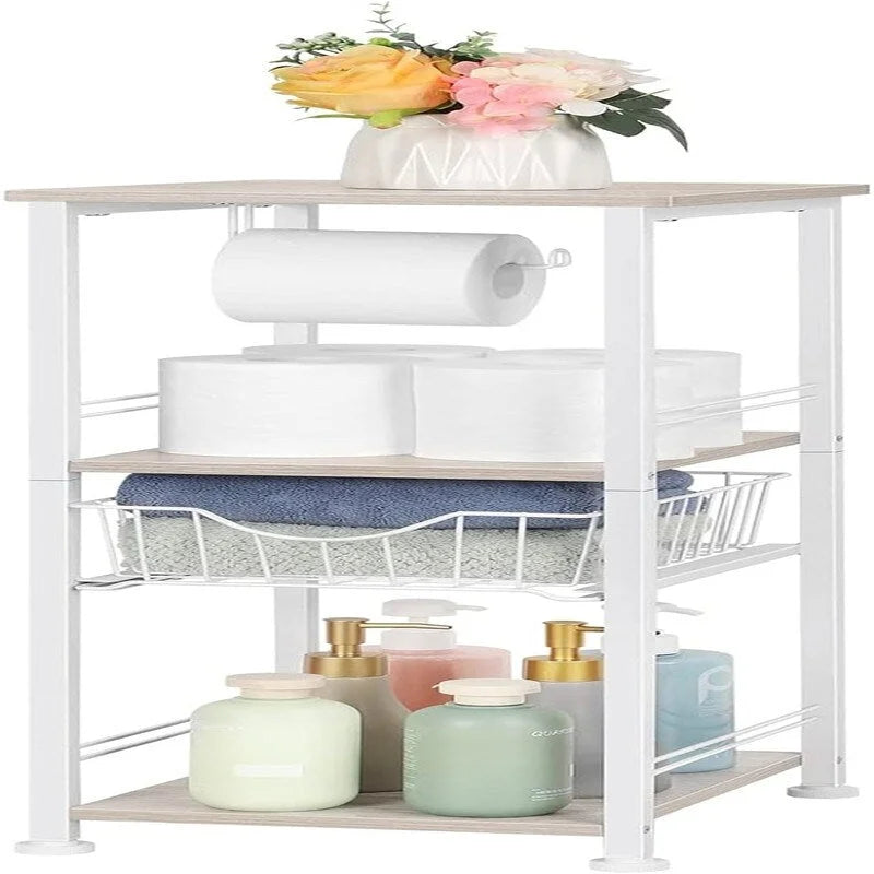 Bathroom Storage Cabinet Freestanding Bathroom Shelf with Drawer - 11D x 10W x 27.99H