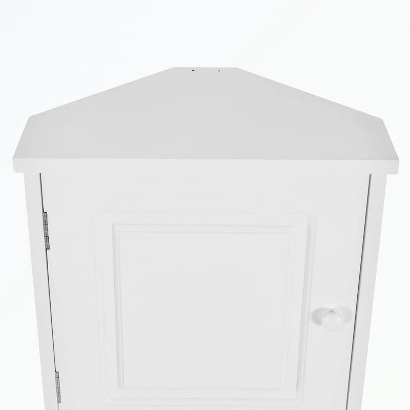 Tall Bathroom Storage Cabinet with Two Doors and Adjustable Shelves