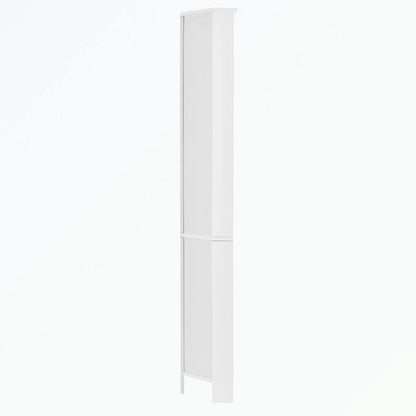 Tall Bathroom Storage Cabinet with Two Doors and Adjustable Shelves