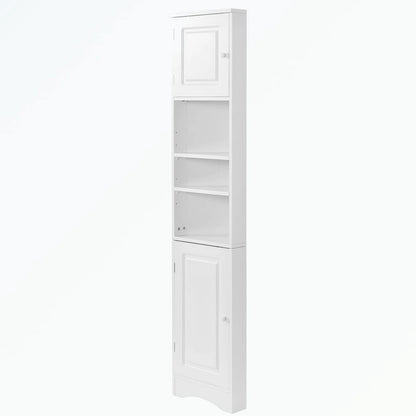 Tall Bathroom Storage Cabinet with Two Doors and Adjustable Shelves