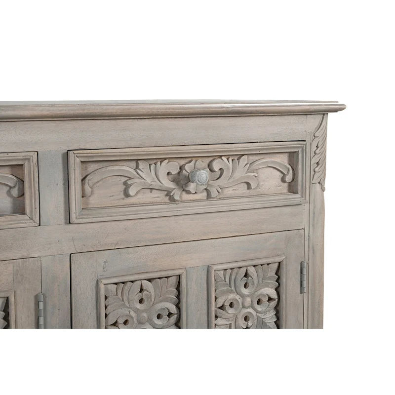 Clara 3-drawer 3-door Carved Solid Wood Sideboard