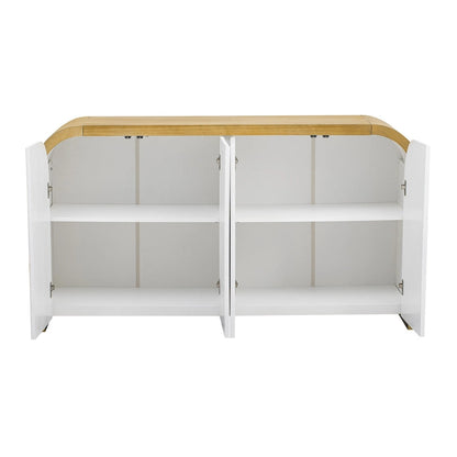 4-door Cabinet with Adjustable Shelves for Living Room