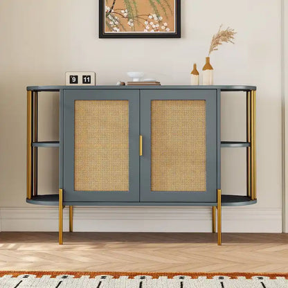 legant Curved Dining Cabinet with Gold Trim