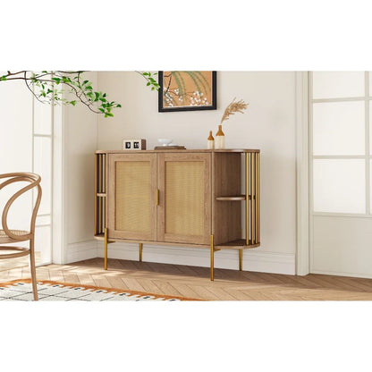 legant Curved Dining Cabinet with Gold Trim