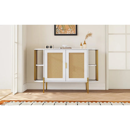 legant Curved Dining Cabinet with Gold Trim
