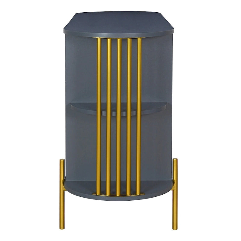 legant Curved Dining Cabinet with Gold Trim