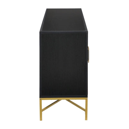 Distinctive Features of A Four-Door Sideboard with Metal and Cross-Leg Design,Suitable for Living Rooms