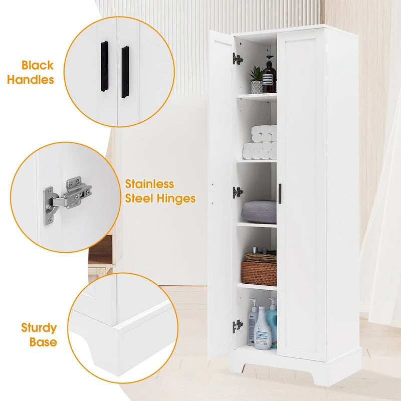 Multi-functional Cabinet with Two Doors for Bathroom,Office