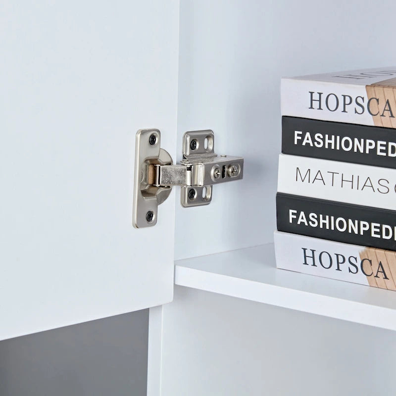 60.9 Farmhouse Coffee Bar Wine Cabinet with Charging Station