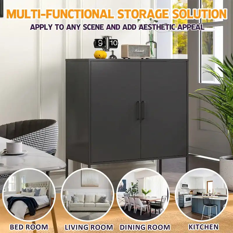 Heavy Duty Metal Buffet Sideboard