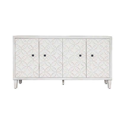 4 Door Wooden Cabinet Sideboard for Living Room
